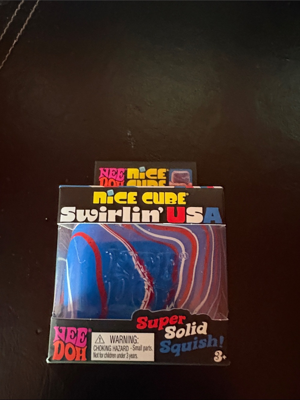 Nice Cube Swirlin' USA Blue Red Kids Stress Squish Toy